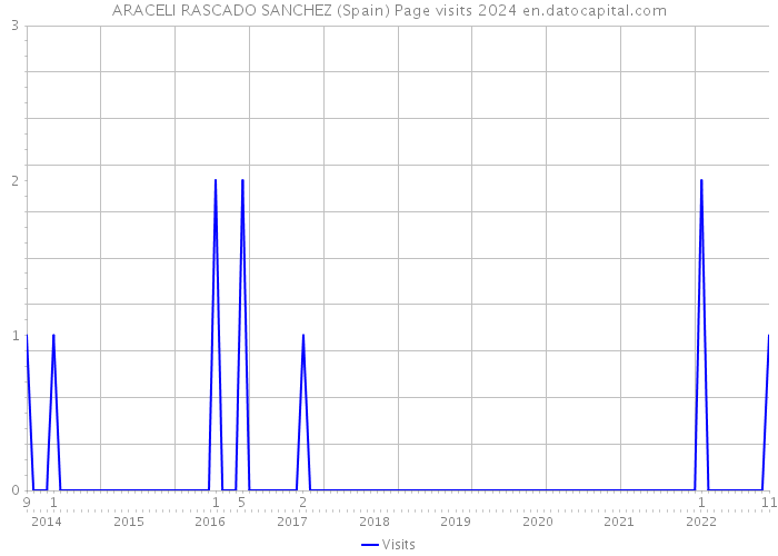 ARACELI RASCADO SANCHEZ (Spain) Page visits 2024 