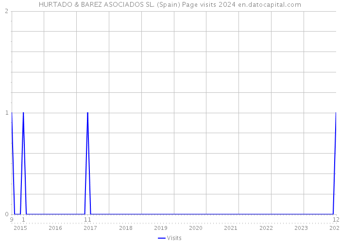 HURTADO & BAREZ ASOCIADOS SL. (Spain) Page visits 2024 