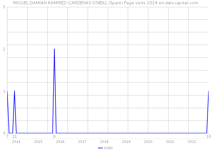 MIGUEL DAMIAN RAMIREZ-CARDENAS O'NEILL (Spain) Page visits 2024 