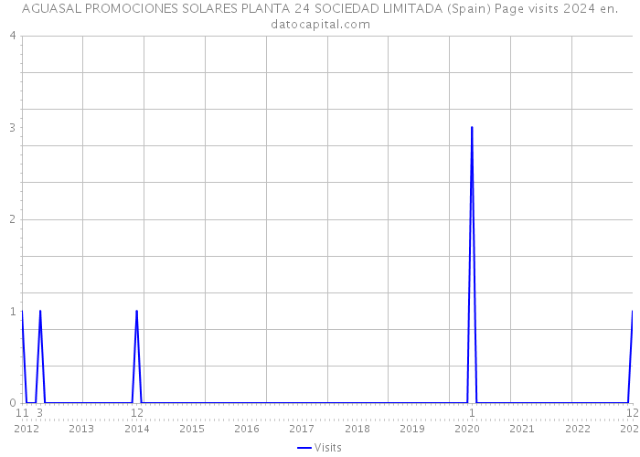 AGUASAL PROMOCIONES SOLARES PLANTA 24 SOCIEDAD LIMITADA (Spain) Page visits 2024 