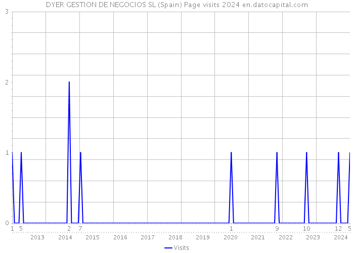 DYER GESTION DE NEGOCIOS SL (Spain) Page visits 2024 