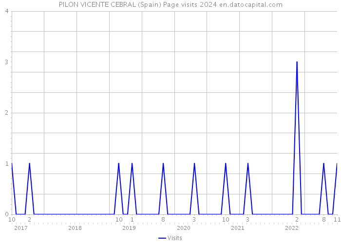 PILON VICENTE CEBRAL (Spain) Page visits 2024 
