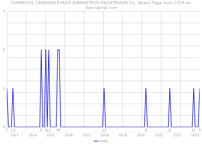 COMERCIAL CARMONA E HIJOS SUMINISTROS INDUSTRIALES S.L. (Spain) Page visits 2024 