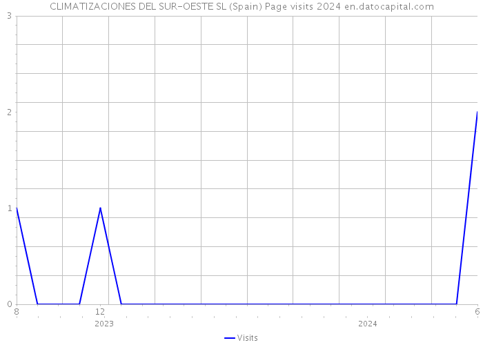 CLIMATIZACIONES DEL SUR-OESTE SL (Spain) Page visits 2024 
