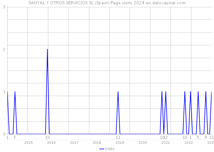 SANYAL Y OTROS SERVICIOS SL (Spain) Page visits 2024 