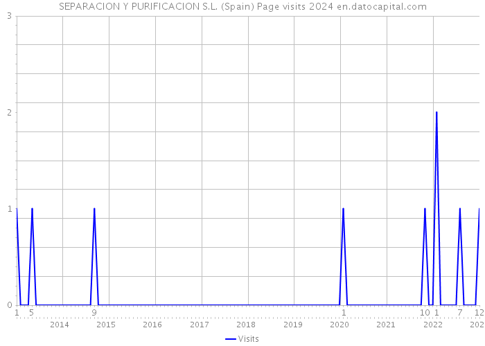 SEPARACION Y PURIFICACION S.L. (Spain) Page visits 2024 