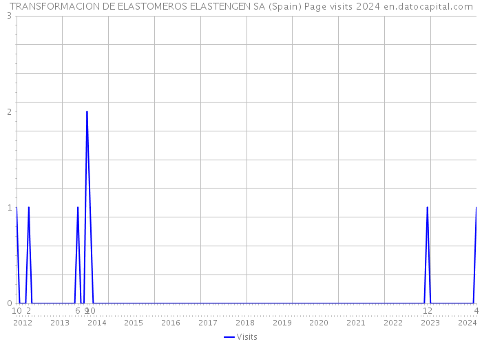 TRANSFORMACION DE ELASTOMEROS ELASTENGEN SA (Spain) Page visits 2024 