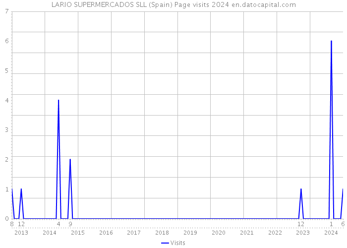 LARIO SUPERMERCADOS SLL (Spain) Page visits 2024 