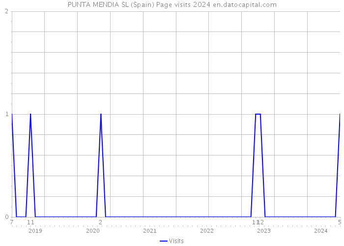PUNTA MENDIA SL (Spain) Page visits 2024 