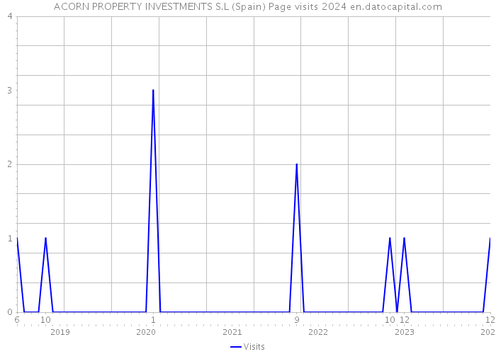ACORN PROPERTY INVESTMENTS S.L (Spain) Page visits 2024 