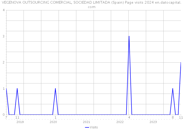 VEGENOVA OUTSOURCING COMERCIAL, SOCIEDAD LIMITADA (Spain) Page visits 2024 