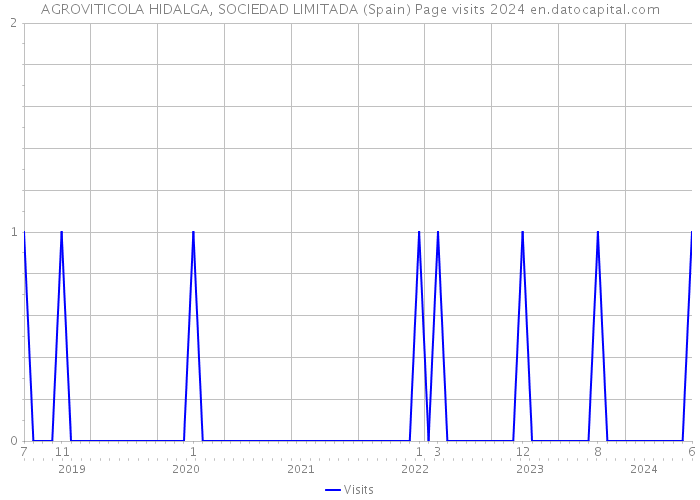 AGROVITICOLA HIDALGA, SOCIEDAD LIMITADA (Spain) Page visits 2024 