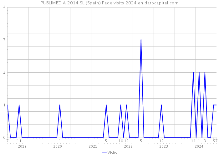 PUBLIMEDIA 2014 SL (Spain) Page visits 2024 