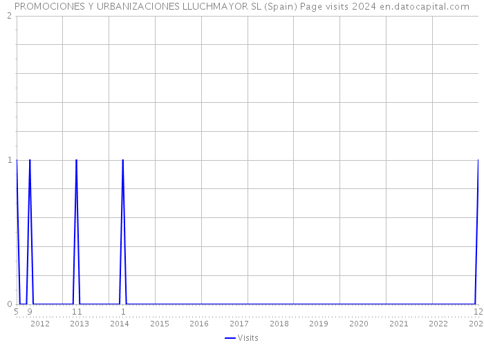 PROMOCIONES Y URBANIZACIONES LLUCHMAYOR SL (Spain) Page visits 2024 