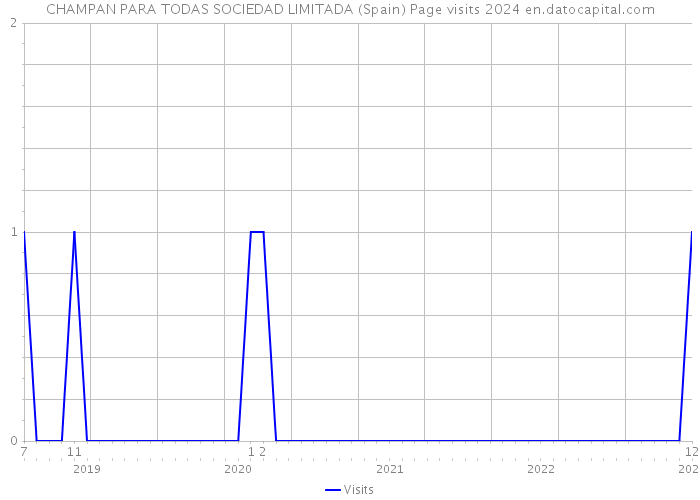 CHAMPAN PARA TODAS SOCIEDAD LIMITADA (Spain) Page visits 2024 