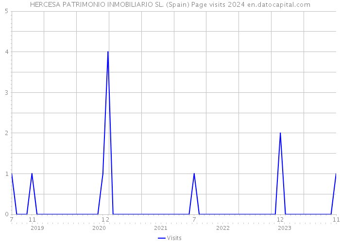 HERCESA PATRIMONIO INMOBILIARIO SL. (Spain) Page visits 2024 