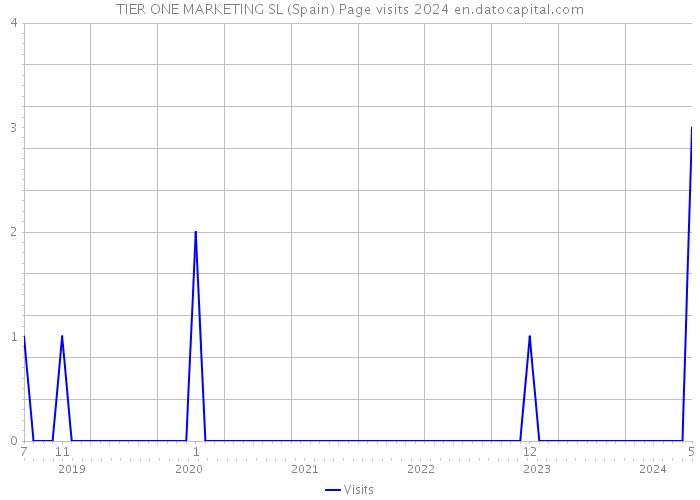 TIER ONE MARKETING SL (Spain) Page visits 2024 