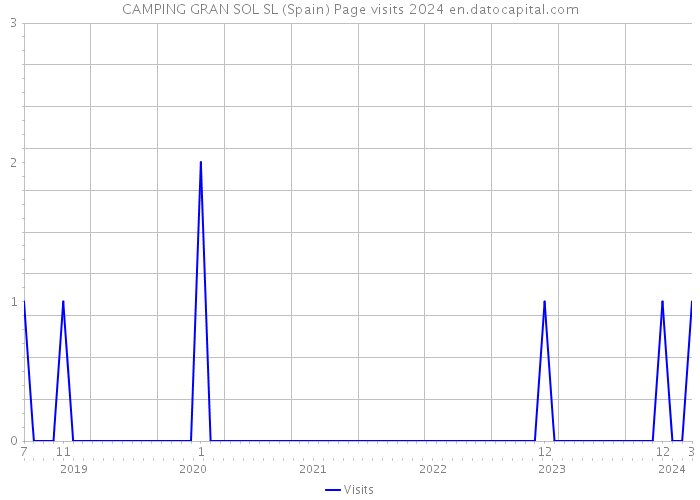CAMPING GRAN SOL SL (Spain) Page visits 2024 