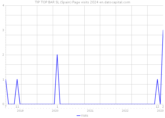 TIP TOP BAR SL (Spain) Page visits 2024 
