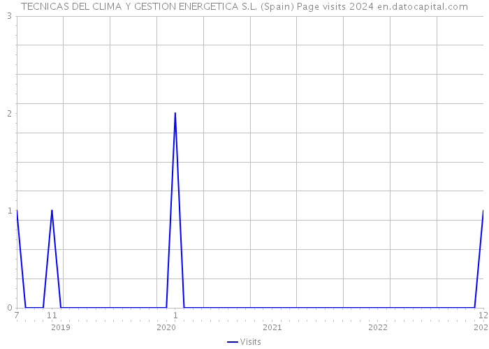 TECNICAS DEL CLIMA Y GESTION ENERGETICA S.L. (Spain) Page visits 2024 