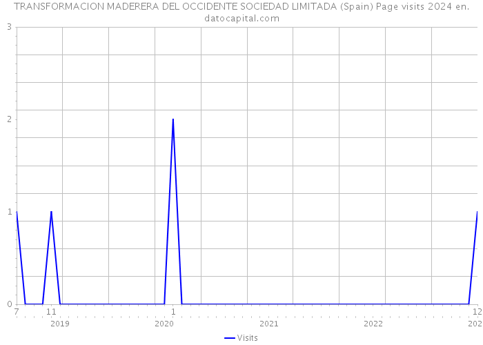 TRANSFORMACION MADERERA DEL OCCIDENTE SOCIEDAD LIMITADA (Spain) Page visits 2024 