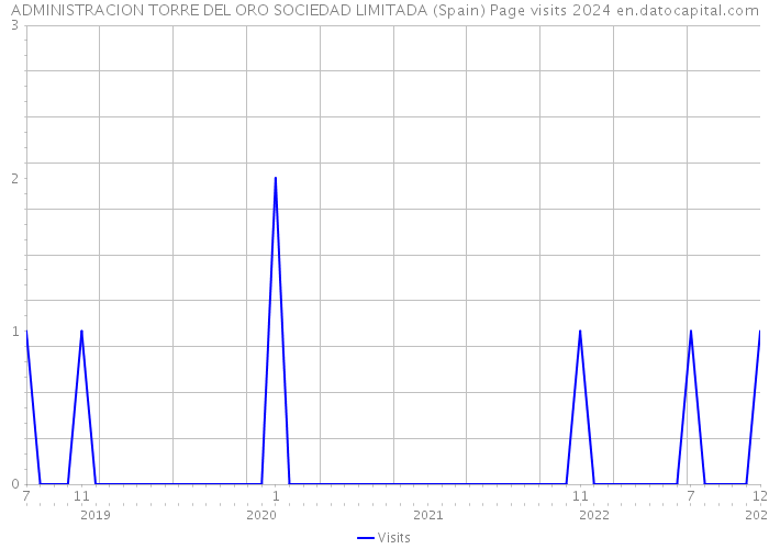 ADMINISTRACION TORRE DEL ORO SOCIEDAD LIMITADA (Spain) Page visits 2024 