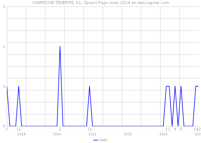 CAMPECHE TENERIFE, S.L. (Spain) Page visits 2024 