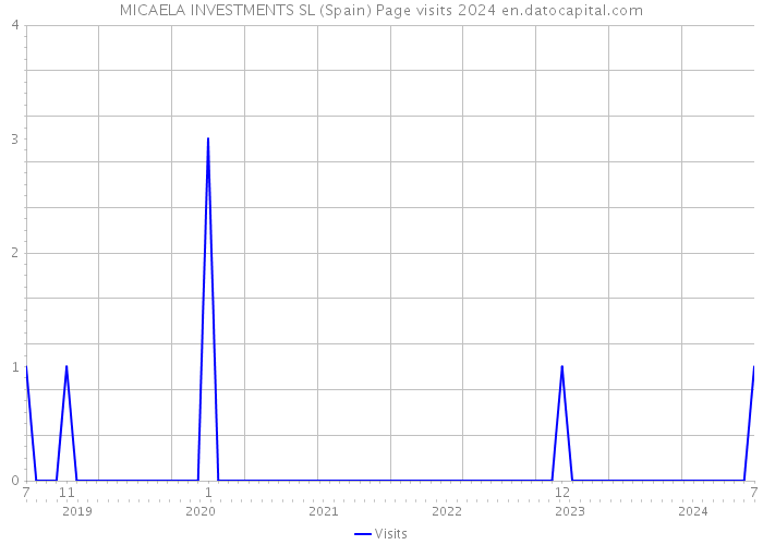 MICAELA INVESTMENTS SL (Spain) Page visits 2024 