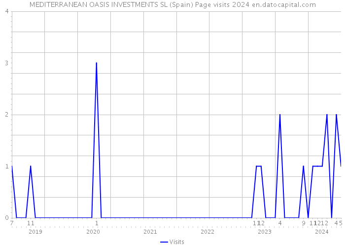MEDITERRANEAN OASIS INVESTMENTS SL (Spain) Page visits 2024 