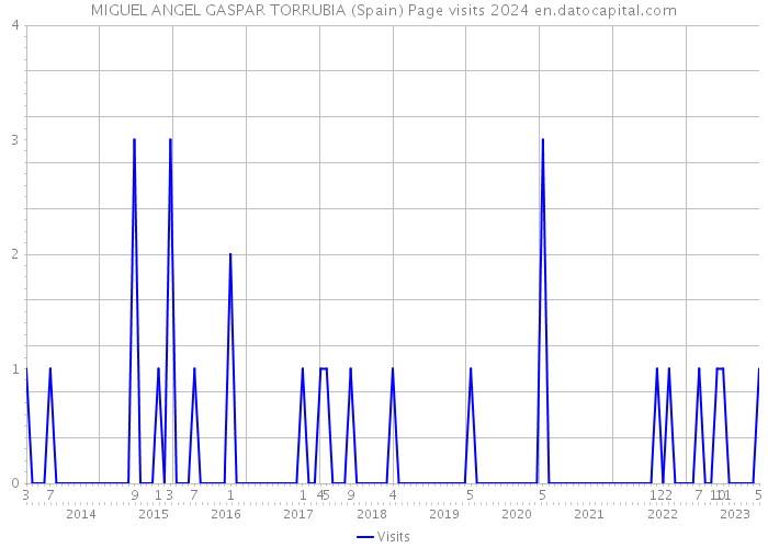 MIGUEL ANGEL GASPAR TORRUBIA (Spain) Page visits 2024 