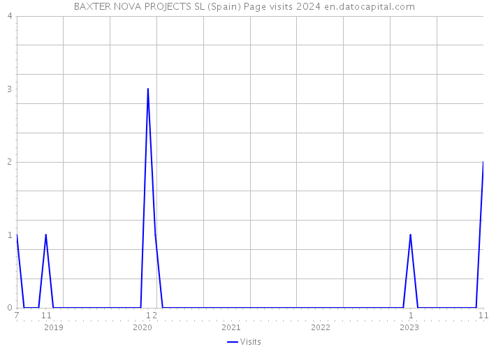 BAXTER NOVA PROJECTS SL (Spain) Page visits 2024 