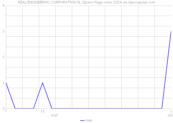 REAL ENGINEERING CORPORATION SL (Spain) Page visits 2024 