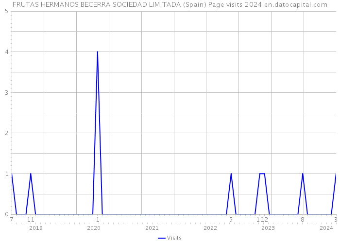 FRUTAS HERMANOS BECERRA SOCIEDAD LIMITADA (Spain) Page visits 2024 