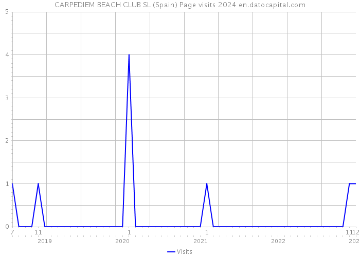 CARPEDIEM BEACH CLUB SL (Spain) Page visits 2024 