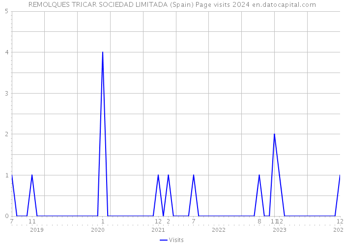 REMOLQUES TRICAR SOCIEDAD LIMITADA (Spain) Page visits 2024 