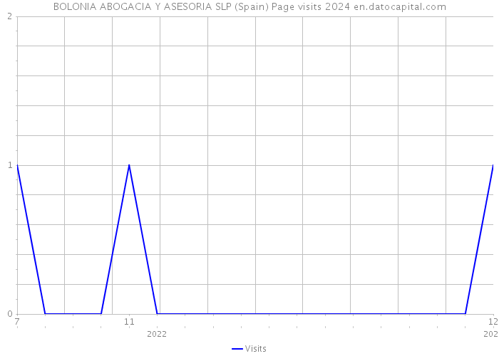 BOLONIA ABOGACIA Y ASESORIA SLP (Spain) Page visits 2024 