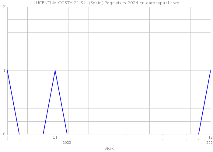 LUCENTUM COSTA 21 S.L. (Spain) Page visits 2024 
