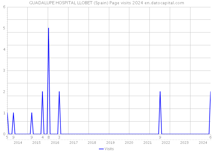 GUADALUPE HOSPITAL LLOBET (Spain) Page visits 2024 