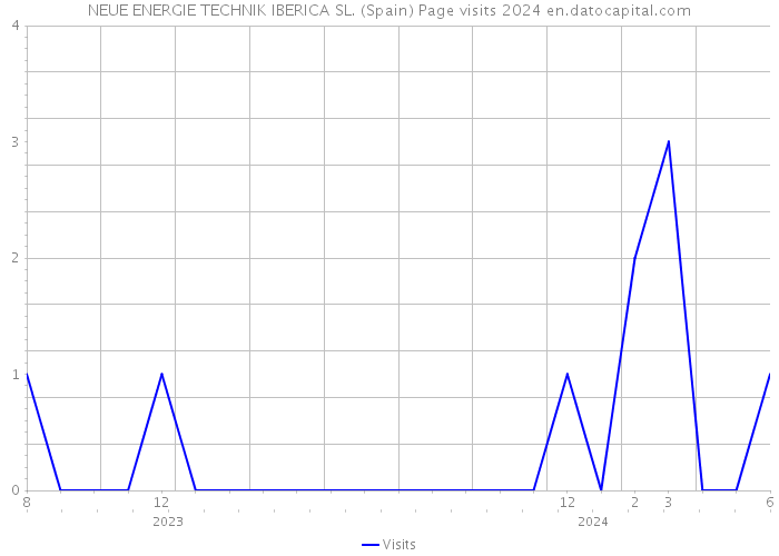 NEUE ENERGIE TECHNIK IBERICA SL. (Spain) Page visits 2024 