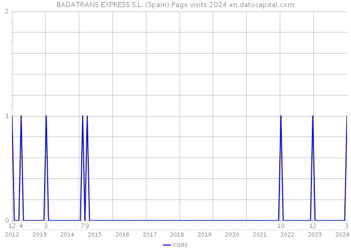 BADATRANS EXPRESS S.L. (Spain) Page visits 2024 