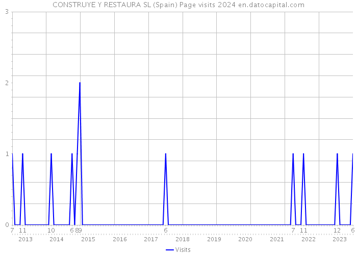 CONSTRUYE Y RESTAURA SL (Spain) Page visits 2024 