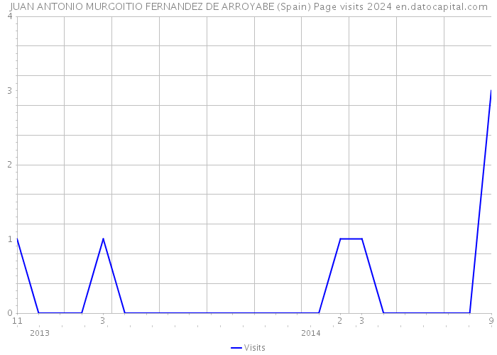 JUAN ANTONIO MURGOITIO FERNANDEZ DE ARROYABE (Spain) Page visits 2024 