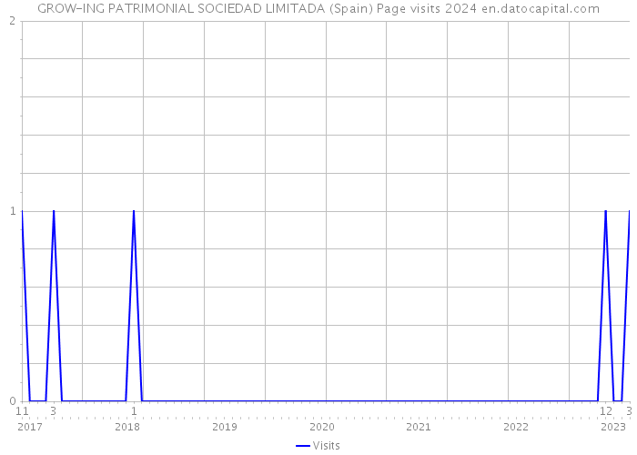 GROW-ING PATRIMONIAL SOCIEDAD LIMITADA (Spain) Page visits 2024 