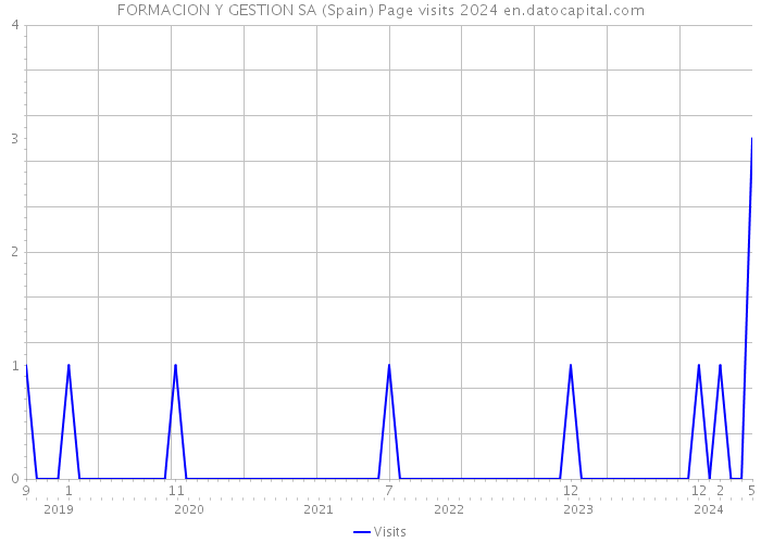 FORMACION Y GESTION SA (Spain) Page visits 2024 
