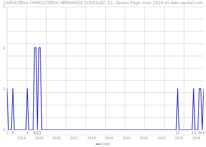 CARNICERIA CHARCUTERIA HERMANOS GONZALEZ, S.L. (Spain) Page visits 2024 