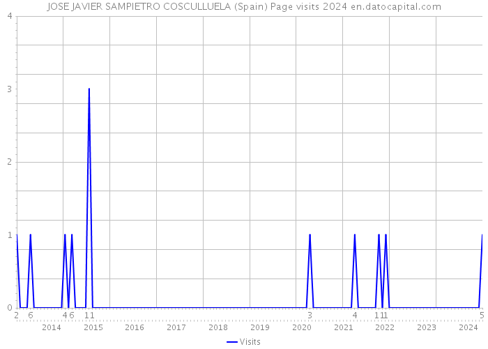 JOSE JAVIER SAMPIETRO COSCULLUELA (Spain) Page visits 2024 
