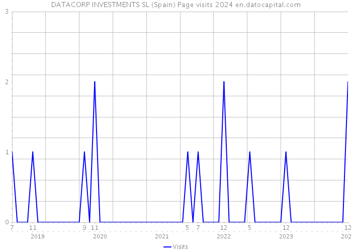 DATACORP INVESTMENTS SL (Spain) Page visits 2024 