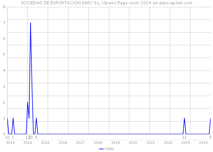 SOCIEDAD DE EXPORTACION SAEX S.L. (Spain) Page visits 2024 