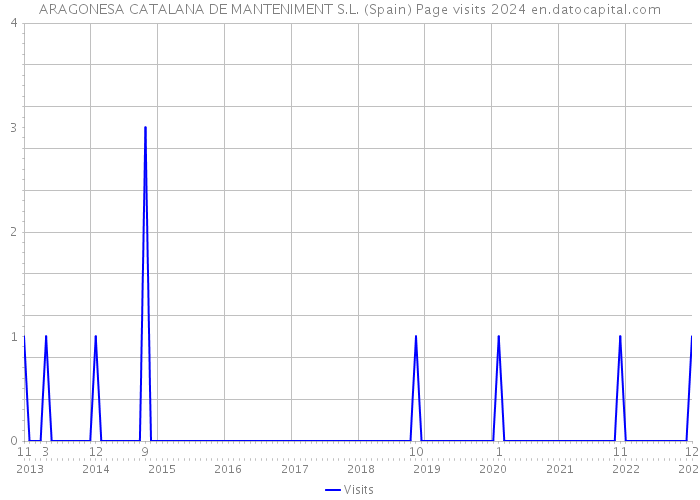 ARAGONESA CATALANA DE MANTENIMENT S.L. (Spain) Page visits 2024 