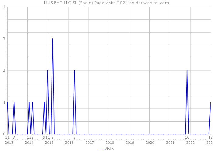 LUIS BADILLO SL (Spain) Page visits 2024 